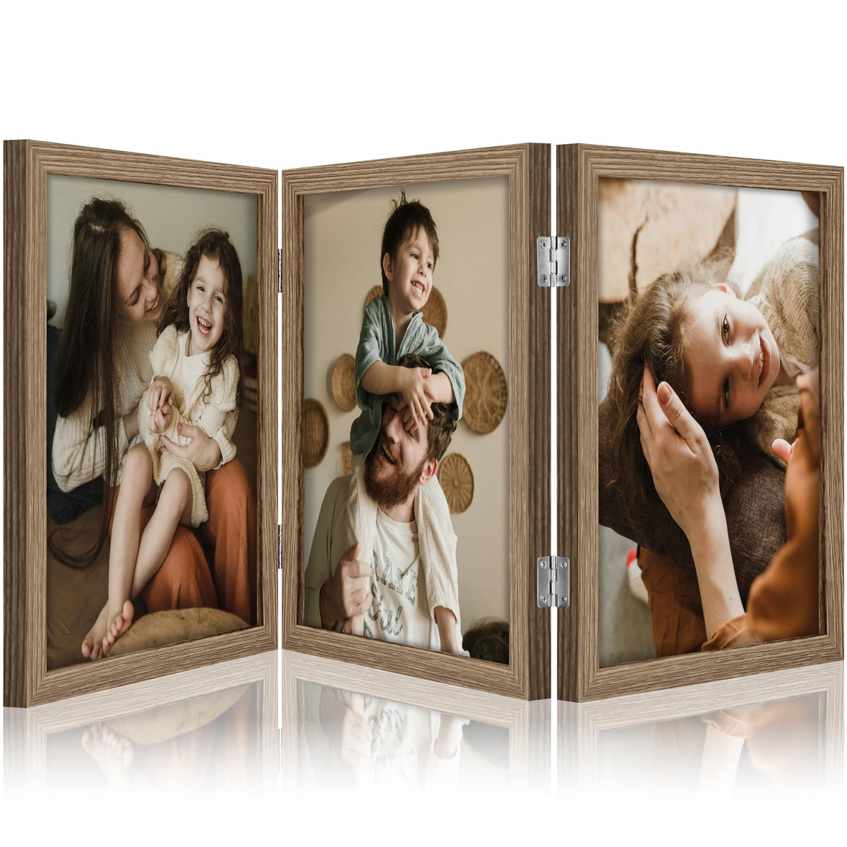 decorUhome Black Triple 4x6 Picture Frame Vertical