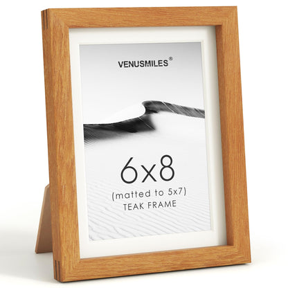 4x6 Picture Frame, USA-Sourced Natural Maple Wood Photo Collage Frame with HD Tempered Glass, Modern Simple 4 x 6 Wooden Frame Matted to 3.5x5, Gallery Wall Frames for Art, Wall or Tabletop Display