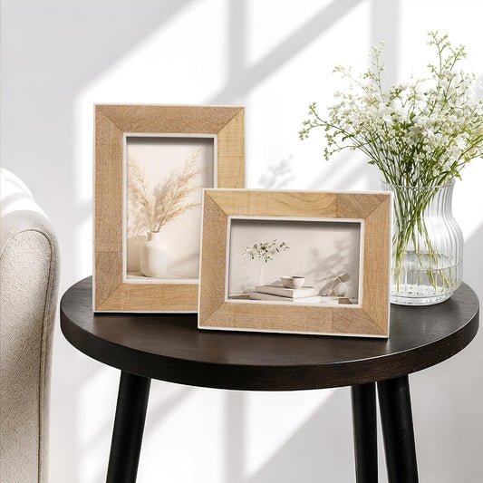 Handicrafts Home Handmade 5x7 Wood Picture Frame Neutral Modern Home Decor