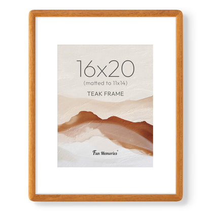 6x6 Picture Frame, USA-Sourced Walnut Wood Photo Frame with Tempered Glass, Handcrafted Rustic Farmhouse Frame for Wall & Tabletop Display, Matted to 4x4