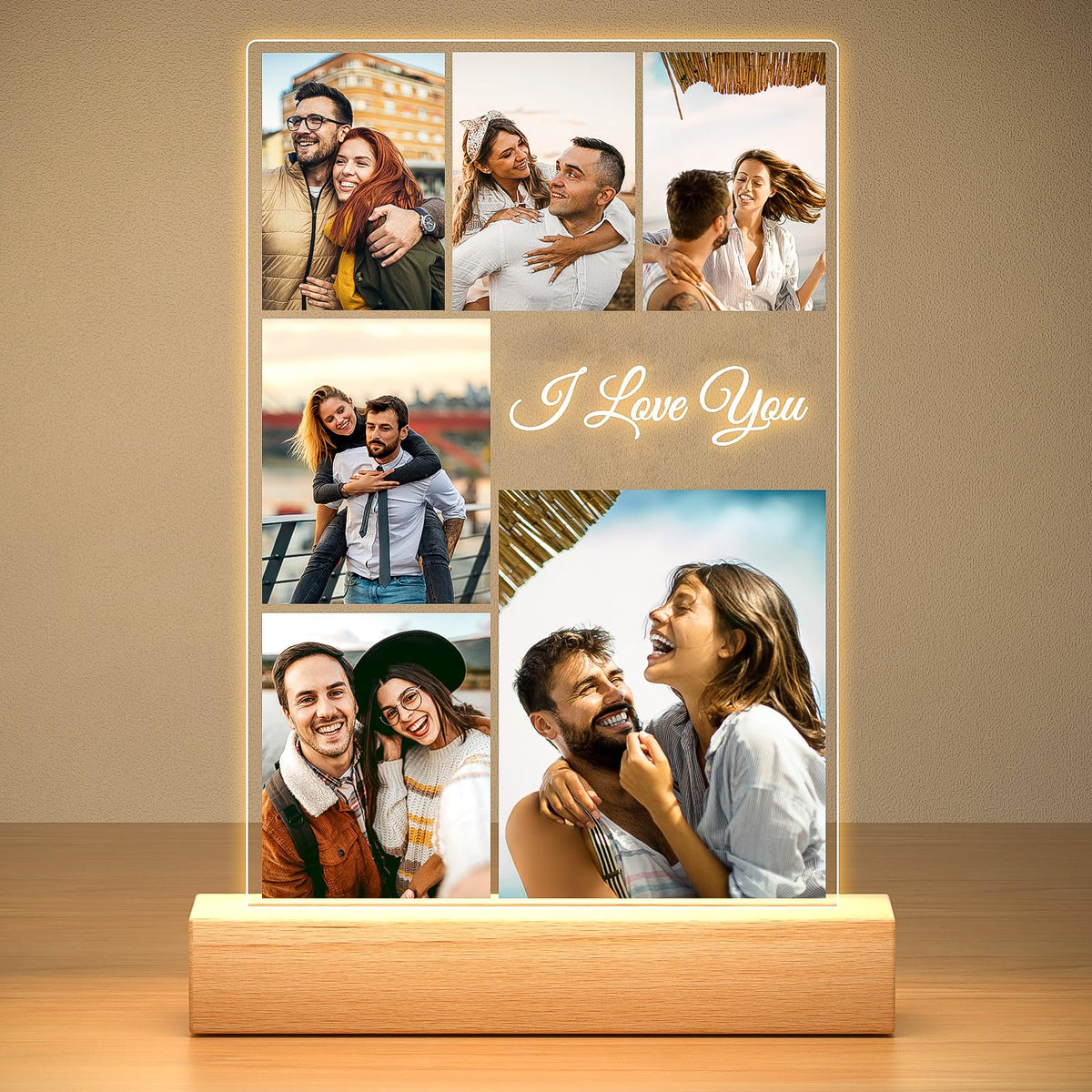 KoxSmar Custom Picture Frame, Personalized Photo Frame, Customized Picture Frames, Personalized Anniversary Birthday Gifts for Women Men Her Him Girlfriend Boyfriend Wife Husband Couple