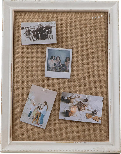 SOFE Rustic Cute Bulletin Board for Desk, 12"×16" Linen Pin Board