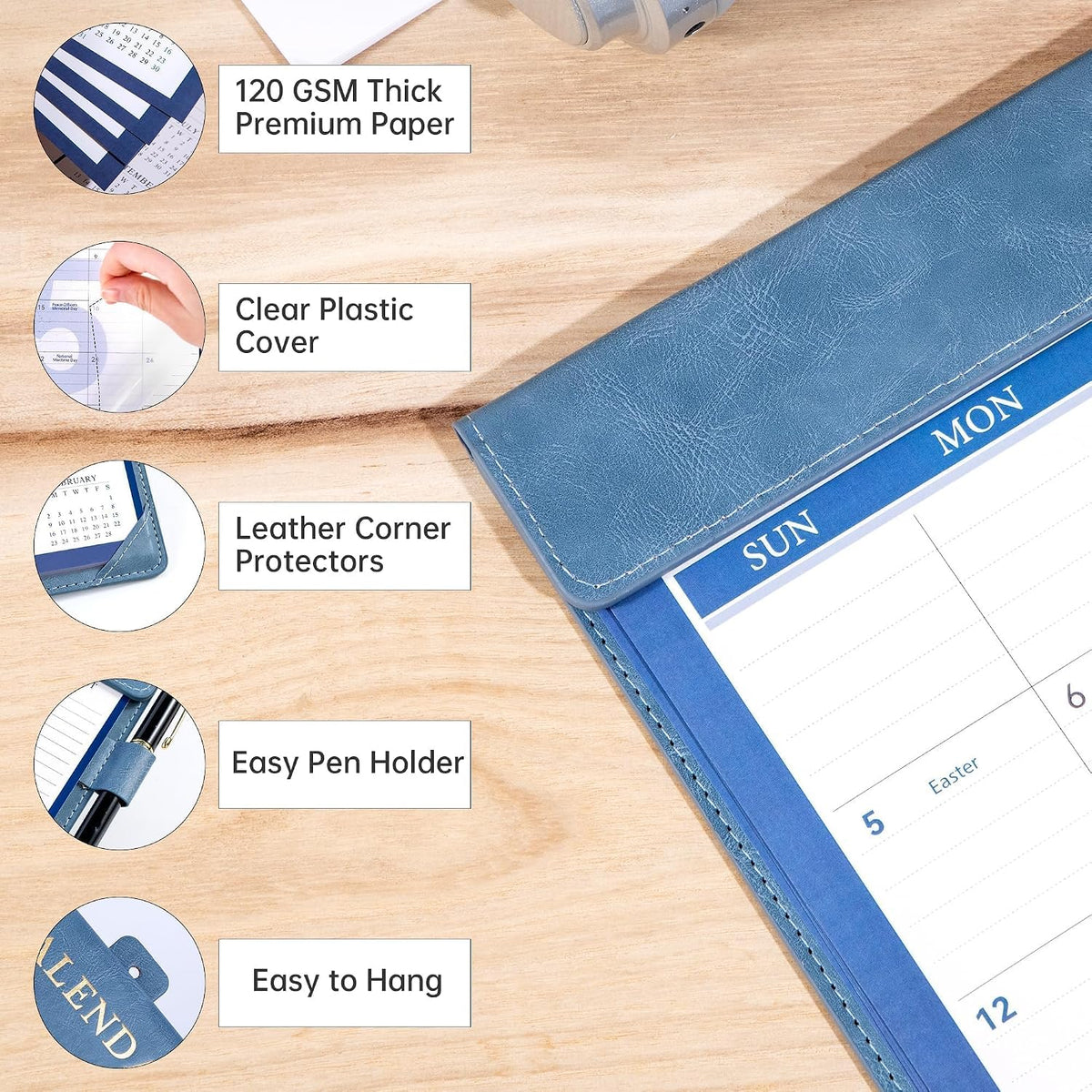 Yoment Desk Calendar 2026-2027, 17" x 12", from Now - Dec 2027(18 Months)