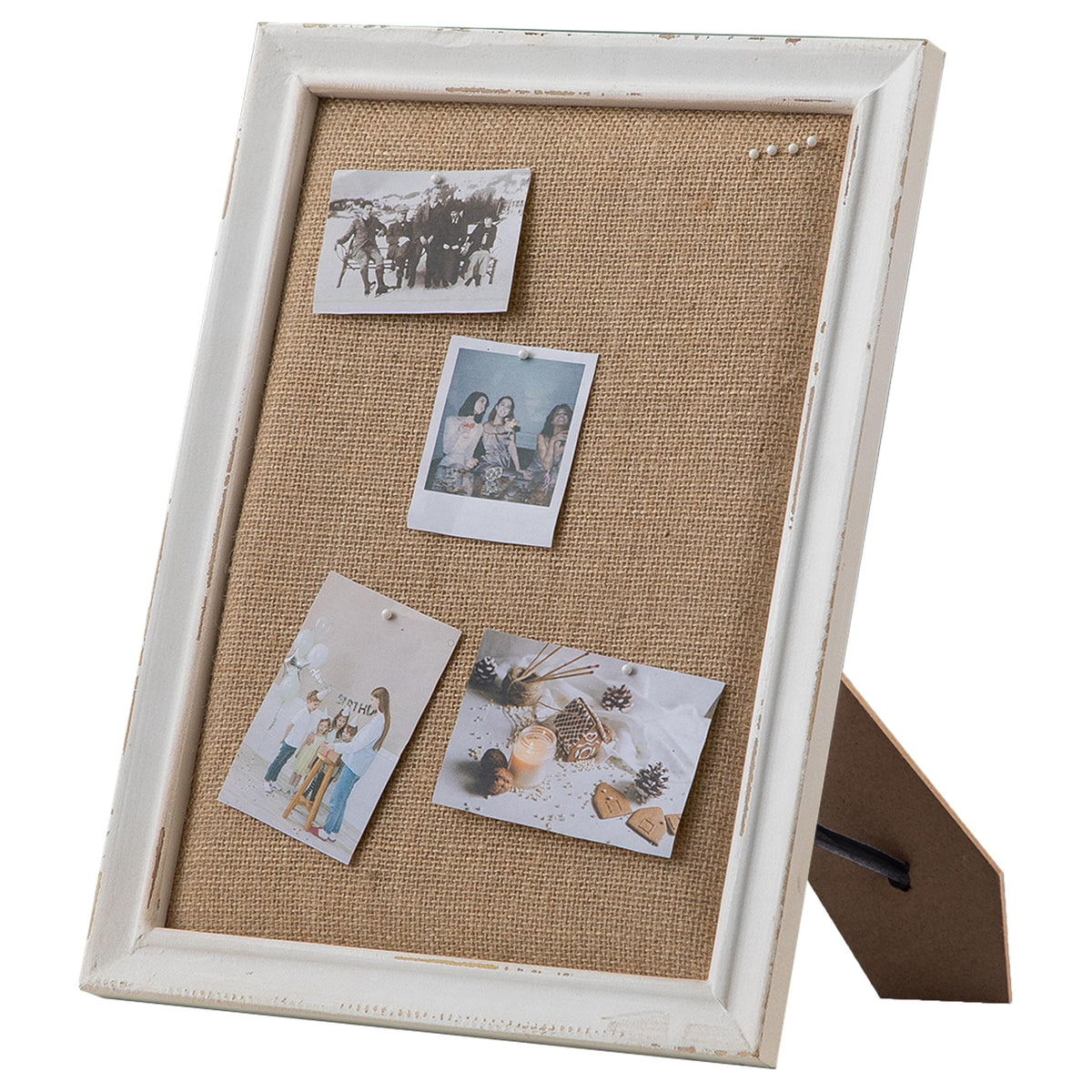 SOFE Rustic Cute Bulletin Board for Desk, 12"×16" Linen Pin Board