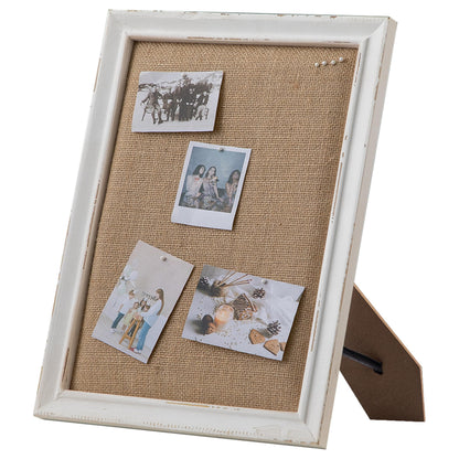 SOFE Rustic Cute Bulletin Board for Desk, 12"×16" Linen Pin Board