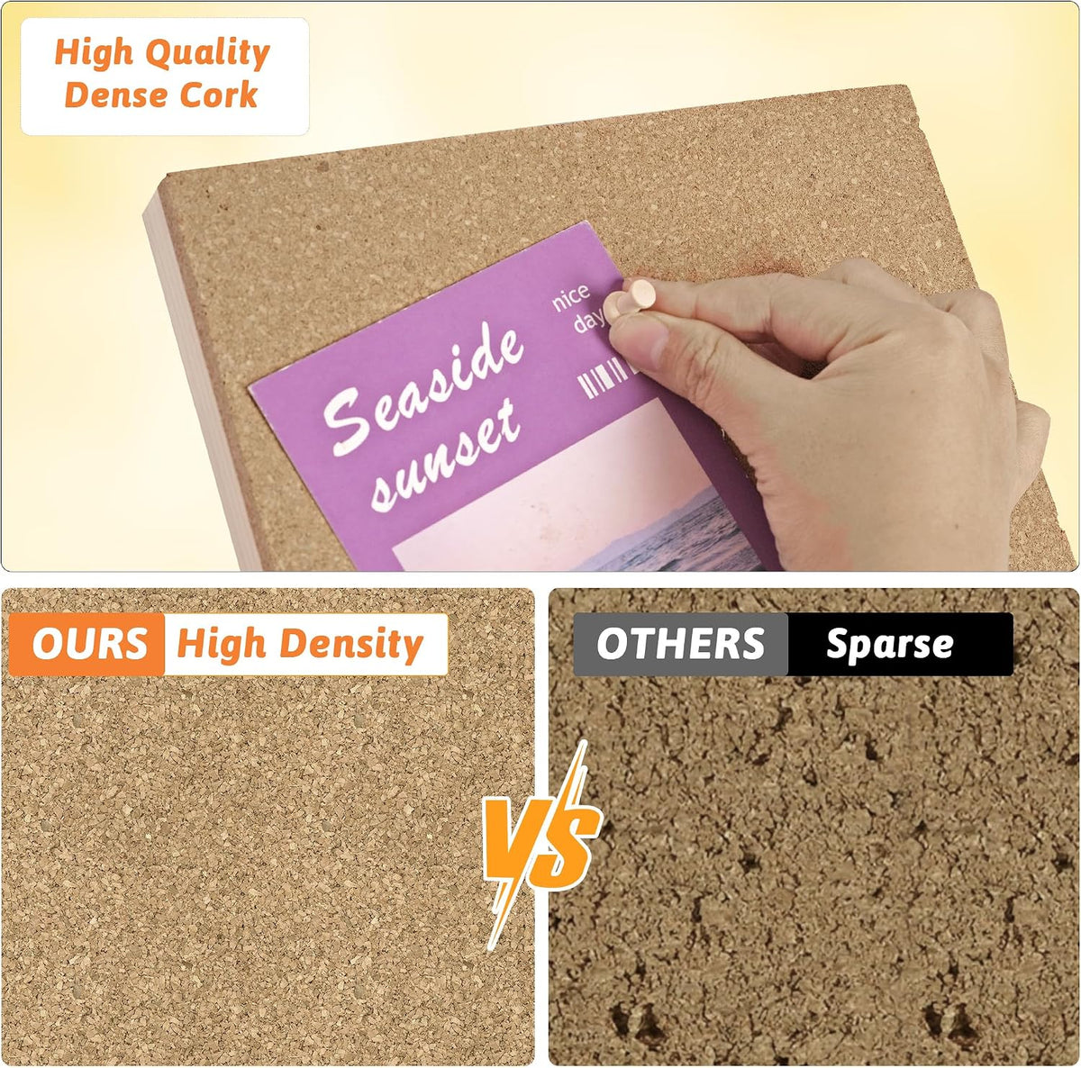 Trycooling Wood Frame Bulletin Board, Cork Board, Wood, Small