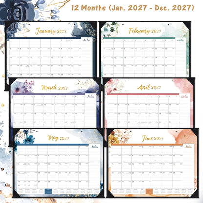 2027 Desk Calendar, Large Desktop Calendar from January - December 2027