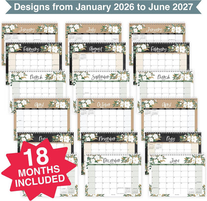 Small Desk Calendar 2026-2027 Standing Flip - 2026 Desk Calendar Small