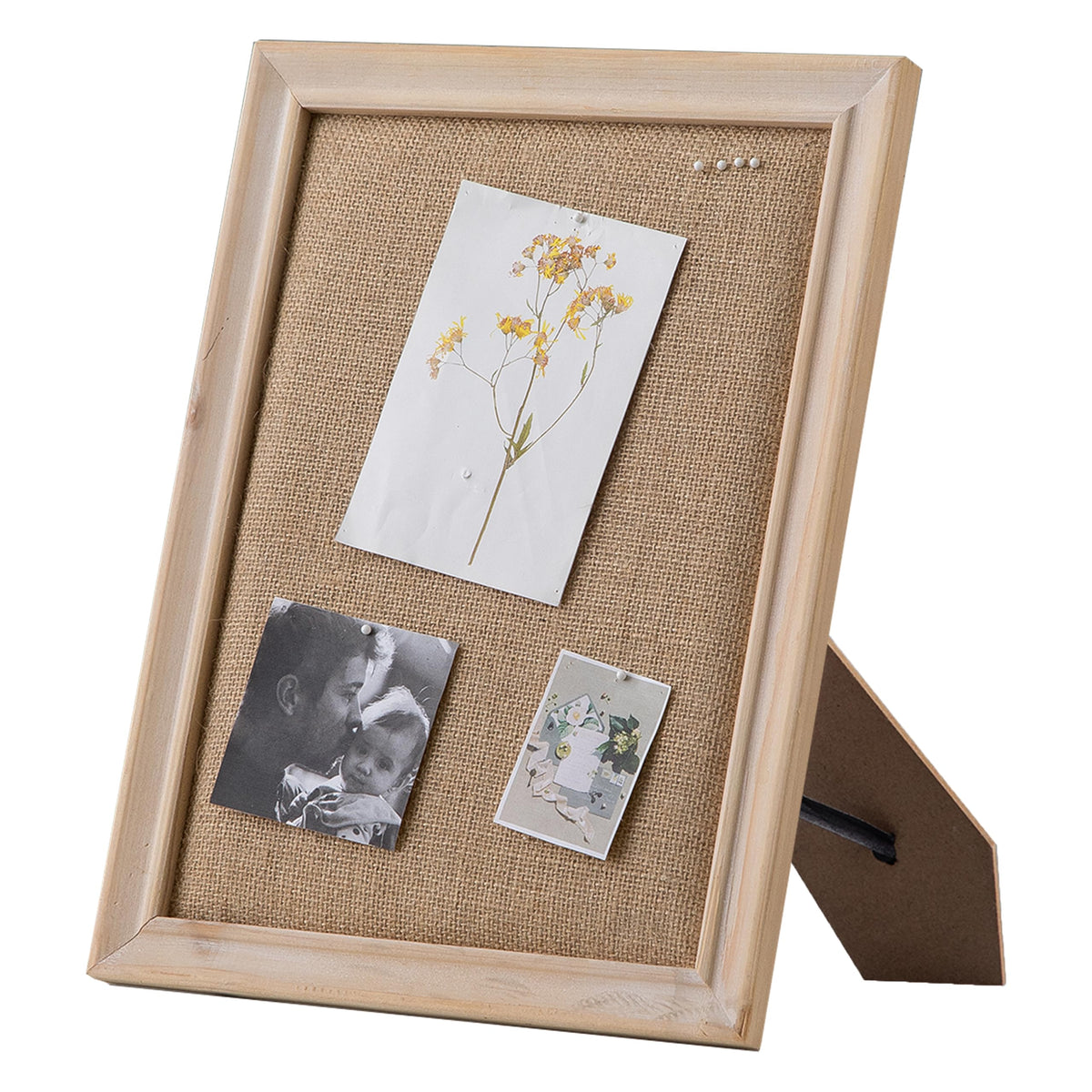 SOFE Rustic Cute Bulletin Board for Desk, 12"×16" Linen Pin Board