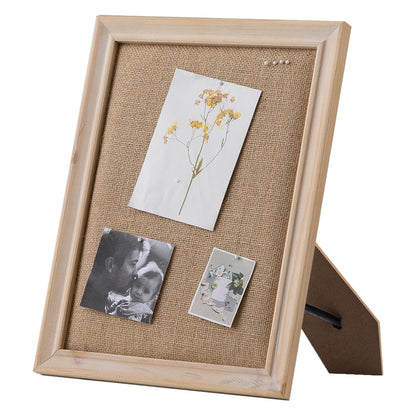 SOFE Rustic Cute Bulletin Board for Desk, 12"×16" Linen Pin Board
