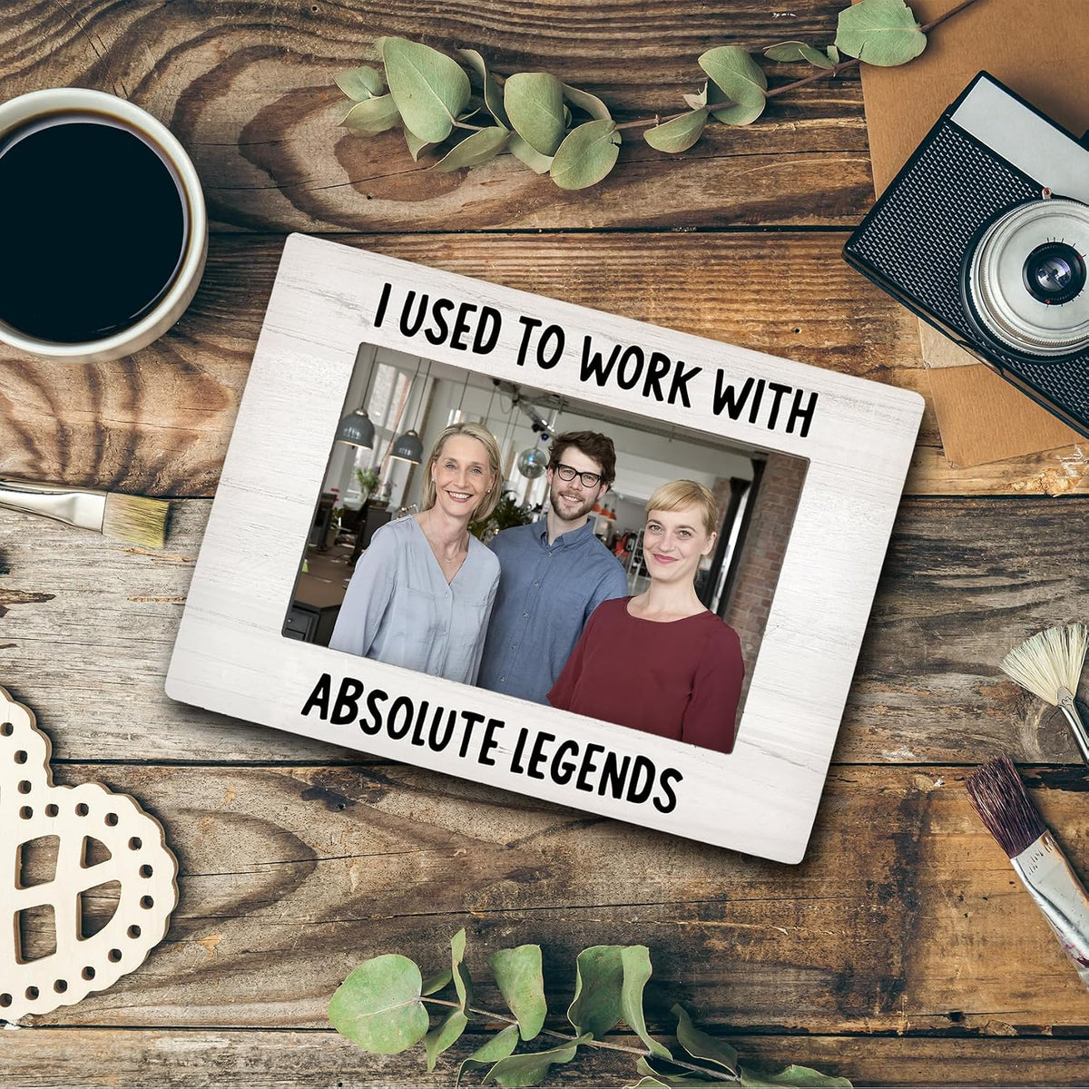 Coworkers 4x6 Picture Frame, Retirement Farewell Photo Frame, Best Retired Gifts for Coworkers Leaving, I Used to Work with Absolute Legends Picture Photo Frames for Desk Decor