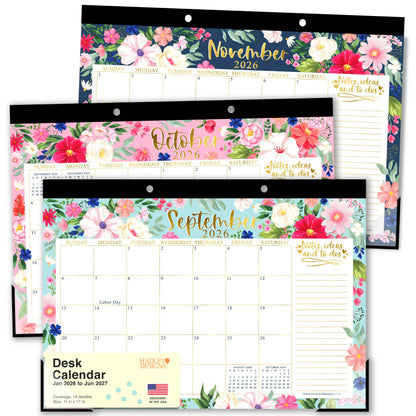 Large Desk Calendar 2026 - Desktop Calendar 2026-2027