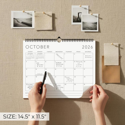 Beautiful 2026-2027 Wall Calendar - Runs from June 2026 - December 2027