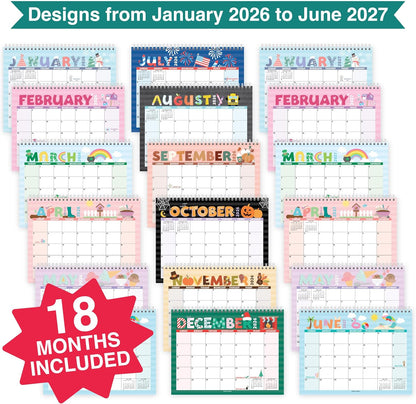 Small Desk Calendar 2026-2027 Standing Flip - 2026 Desk Calendar Small