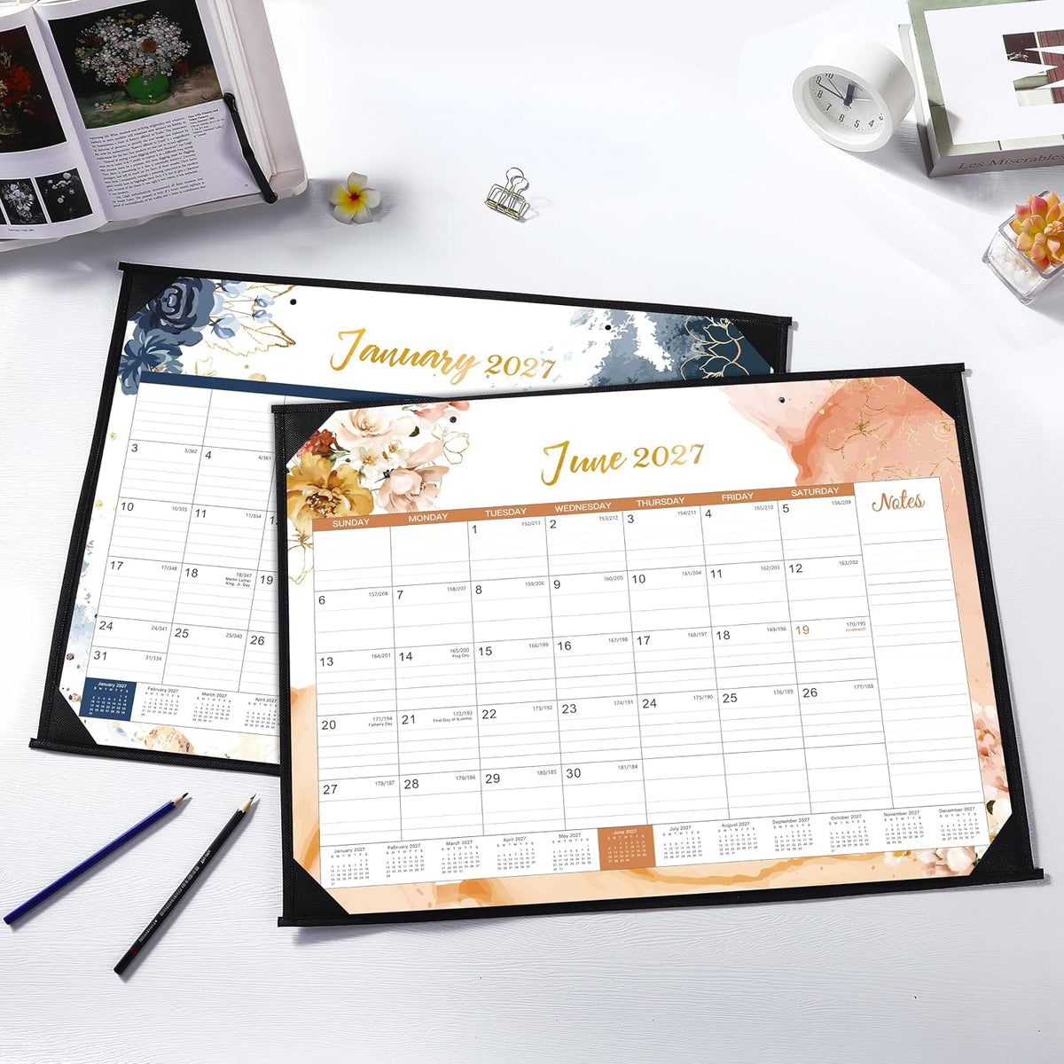 2027 Desk Calendar, Large Desktop Calendar from January - December 2027