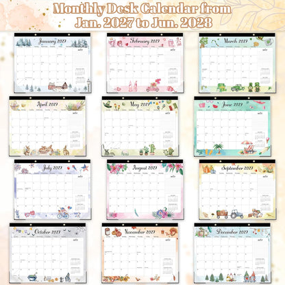 GuassLee Large Desk Calendar 2027-2028, 18 Months, 22" x 17"